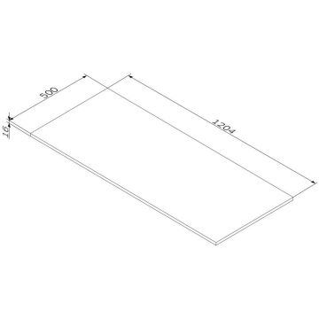 Столешница Am.Pm (Ам.Пм) Func дерево текстурированное, 120 см -, дерево, M8FST1200OF