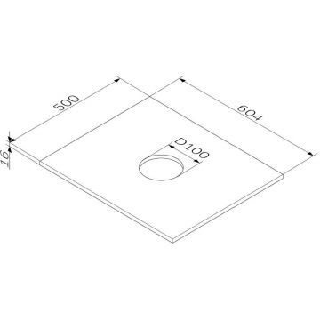Столешница Am.Pm (Ам.Пм) Func дерево текстурированное, 60 см -, зеленый, M8FST0600OF