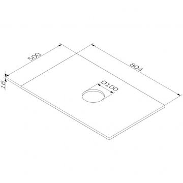 Столешница Am.Pm (Ам.Пм) Func дерево текстурированное, 80 см -, дерево, M8FST0800OF