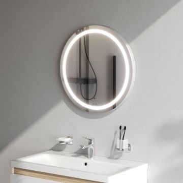 Зеркало универсальное Am.Pm (Ам.Пм) X-Joy LED-подсветка, круглое, 80 см серебристый, M85AMOX0801WG