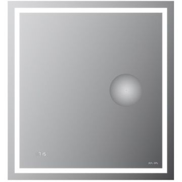 Зеркало универсальное Am.Pm (Ам.Пм) Gem контурная LED-подсветка, часы, косметическое, 65 см белый, M91AMOX0653WG