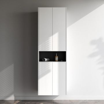 Шкаф с полками Am.Pm (Ам.Пм) Func 60 см 700 мм, белый матовый, полки, M8FCH0602WM