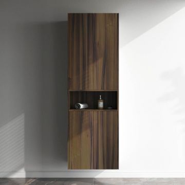 Шкаф с полками Am.Pm (Ам.Пм) Func дерево текстурированное, 60 см (В 700 мм), полки, коричневый, M8FCH0602OF