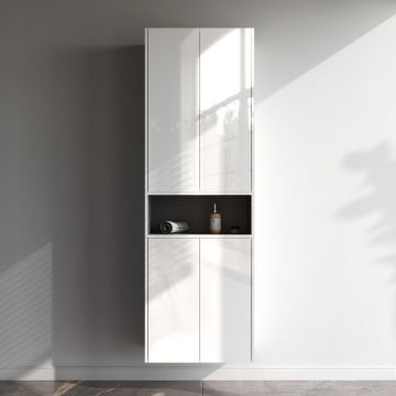 Шкаф с полками Am.Pm (Ам.Пм) Func белый глянец, 60 см (В 900 мм), полки, M8FCH06029WG