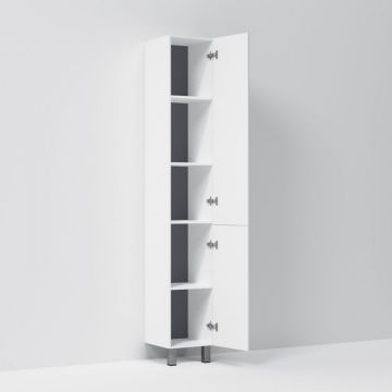 Шкаф-колонна напольный Am.Pm (Ам.Пм) Gem 30 см двери push-to-open, белый глянец, M90CSR0306WG