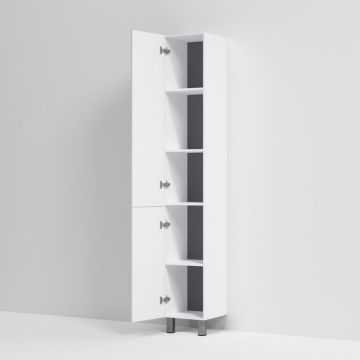 Шкаф-колонна напольный Am.Pm (Ам.Пм) Gem 30 см двери push-to-open, белый, M90CSL0306WG