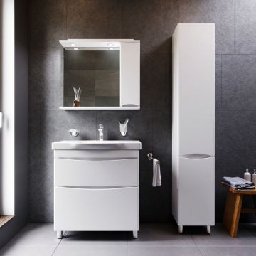 Шкаф-колонна напольный Am.Pm (Ам.Пм) Like 35 см двери, глянец, белый, ш, M80CSR0356WG