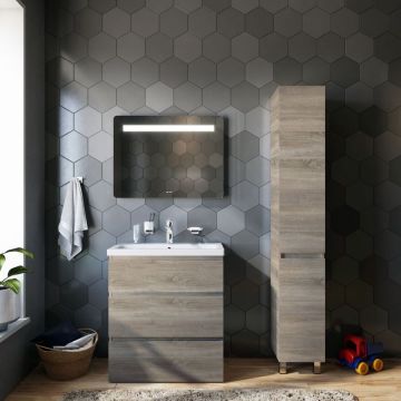 Шкаф-колонна напольный Am.Pm (Ам.Пм) Gem S, 30 см светлый дуб, правый. M91CSR0306OF