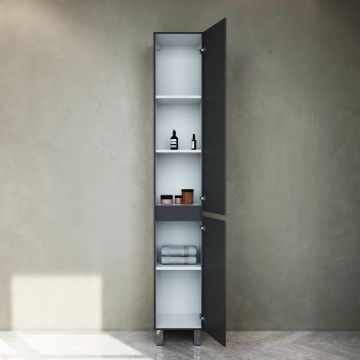 Шкаф-колонна напольный Am.Pm (Ам.Пм) Gem S, 30 см графит матовый, нет. M91CSR0306GM