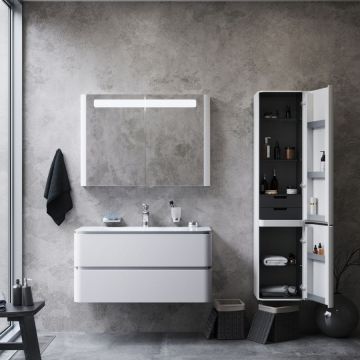 Шкаф-колонна подвесной Am.Pm (Ам.Пм) Sensation, 40 см двери, глянцевая, белый, M30CHR0406WG