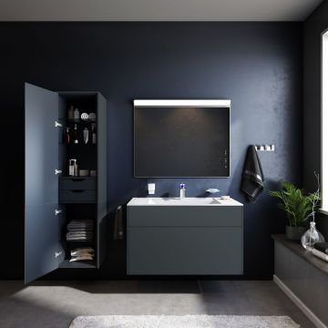 Шкаф-колонна Am.Pm (Ам.Пм) Inspire V2.0, универсальный, 40 см push-to-open, графит, M50ACHX0406GM