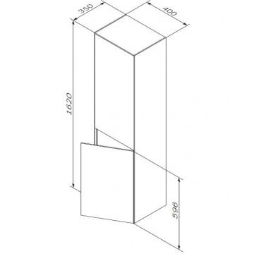 Шкаф-колонна Am.Pm (Ам.Пм) Inspire V2.0, универсальный, 40 см push-to-open, графит, M50ACHX0406GM