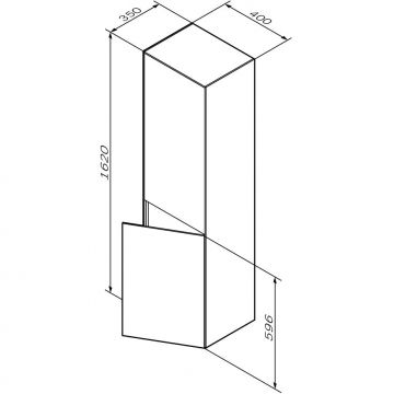 Шкаф-колонна Am.Pm (Ам.Пм) Inspire V2.0, универсальный, подвесной, 40 см push-to-open, белый матовый, M50ACHX0406WM