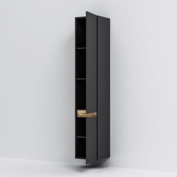 Шкаф-колонна подвесной Am.Pm (Ам.Пм) X-Joy 30 см черный матовый, правый. M85ACHR0306BM