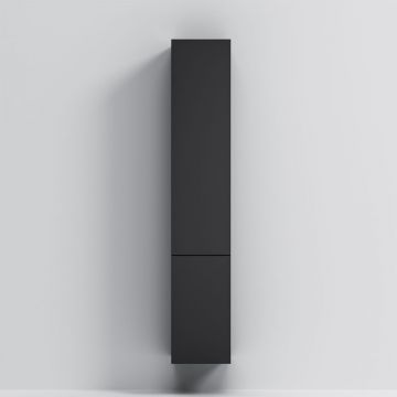 Шкаф-колонна Am.Pm (Ам.Пм) Gem подвесной, 30 см двери, push-to-open, черный матовый, M90CHR0306BM