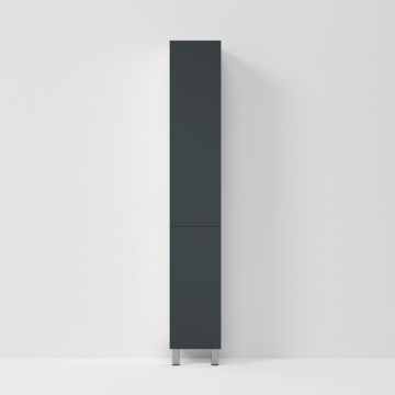 Шкаф-колонна напольный Am.Pm (Ам.Пм) Gem 30 см двери push-to-open, графит матовый, M90CSR0306GM