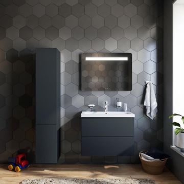 Шкаф-колонна подвесной Am.Pm (Ам.Пм) Gem 30 см двери push-to-open, графит матовый, M90CHR0306GM