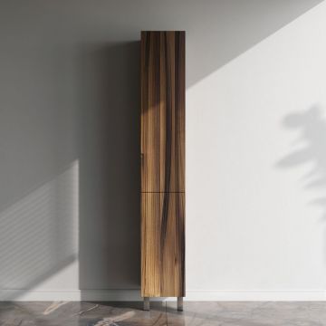 Шкаф-колонна Am.Pm (Ам.Пм) Gem напольный, правый, 30 см, двери, push-to-open, цвет: орех M90CSR0306HF