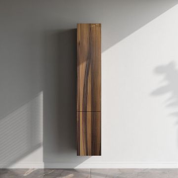 Шкаф-колонна Am.Pm (Ам.Пм) Gem подвесной, левый, 30 см, двери, push-to-open, цвет: орех M90CHL0306HF