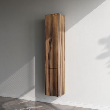 Шкаф-колонна Am.Pm (Ам.Пм) Gem подвесной, правый, 30 см, двери, push-to-open, цвет: орех M90CHR0306HF