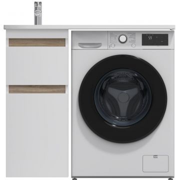 База под столешницу для стиральной машины Am.Pm (Ам.Пм) X-Joy напольная, 40 см 2 ящика, белый, M85AFSX0402WG