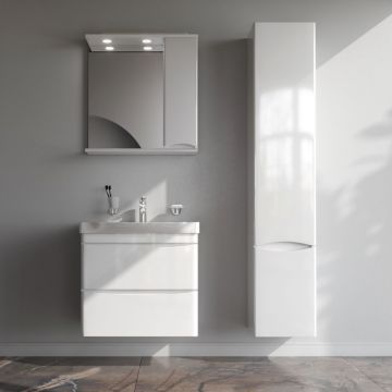 База под раковину подвесная Am.Pm (Ам.Пм) Like глянцевая, 65 см 2 ящика, белый, M80FHX0652WG