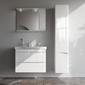 База под раковину подвесная Am.Pm (Ам.Пм) Like глянцевая, 80 см 2 ящика, белый, M80FHX0802WG