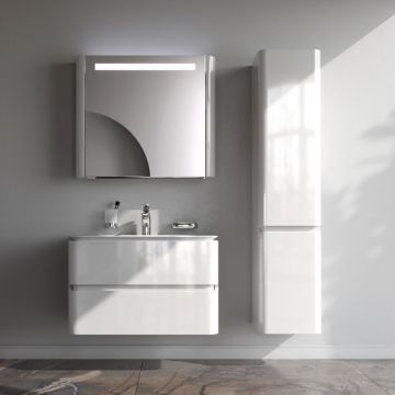 База под раковину подвесная Am.Pm (Ам.Пм) Sensation, 80 см ящики, глянцевая, белый, M30FHX0802WG