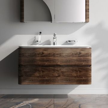 База под раковину Am.Pm (Ам.Пм) Sensation, текстурированная, 100 см ящики, орех, M30FHX1002NF