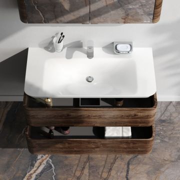 База под раковину Am.Pm (Ам.Пм) Sensation, текстурированная, 100 см ящики, орех, M30FHX1002NF