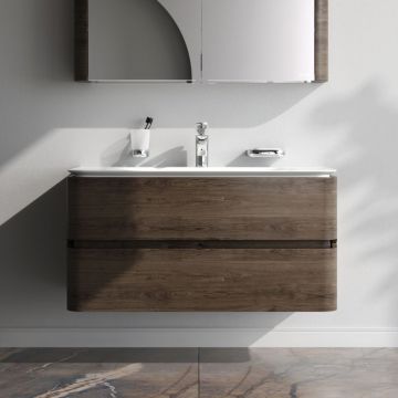 База под раковину Am.Pm (Ам.Пм) Sensation, текстурированная, 100 см ящики, табачный дуб, M30FHX1002TF