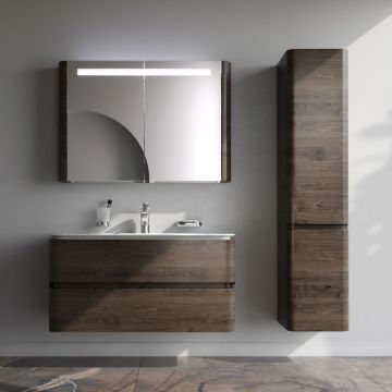 База под раковину Am.Pm (Ам.Пм) Sensation, текстурированная, 100 см ящики, табачный дуб, M30FHX1002TF