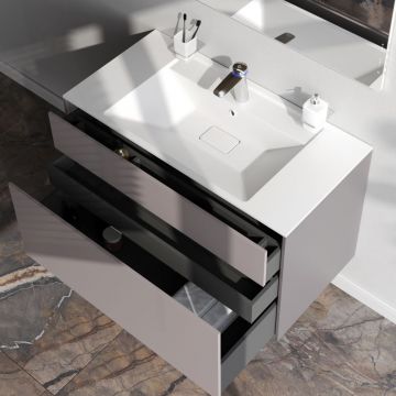 База под раковину Am.Pm (Ам.Пм) Inspire V2.0, 100 см 3 ящика, push-to-open, элегантный серый матовый, M50AFHX1003EGM