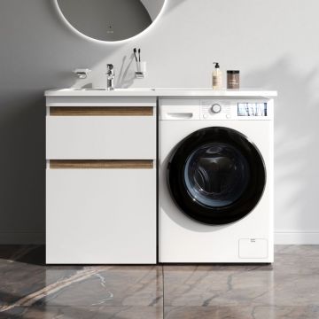 База под столешницу для стиральной машины Am.Pm (Ам.Пм) X-Joy напольная, 60 см 2 ящика, белый, M85AFSX0602WG