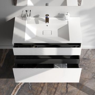 База под раковину Am.Pm (Ам.Пм) Inspire V2.0, 100 см 3 ящика, push-to-open, белый матовый, M50AFHX1003WM