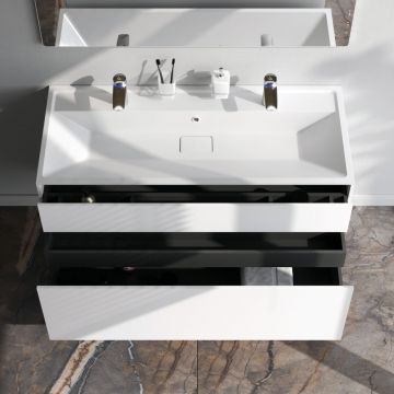 База под раковину Am.Pm (Ам.Пм) Inspire V2.0, 120 см 3 ящика, push-to-open, белый матовый, M50AFHX1203WM