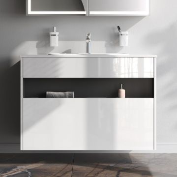 База с нишей Am.Pm (Ам.Пм) Func дерево, 100 см 1 ящик, белый глянец, M8FFUX1001WG