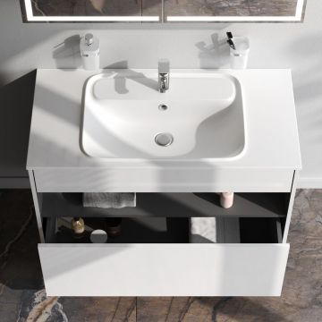 База с нишей Am.Pm (Ам.Пм) Func дерево, 100 см 1 ящик, белый глянец, M8FFUX1001WG