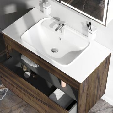 База с нишей Am.Pm (Ам.Пм) Func дерево текстурированное, 100 см 1 ящик, дерево, M8FFUX1001OF