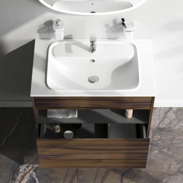 База с нишей Am.Pm (Ам.Пм) Func дерево текстурированное, 80 см 1 ящик, pull-out, M8FFUX0801OF