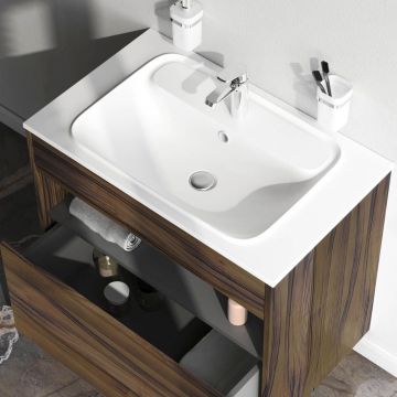 База с нишей Am.Pm (Ам.Пм) Func дерево текстурированное, 80 см 1 ящик, pull-out, M8FFUX0801OF