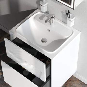 База 2 ящика Am.Pm (Ам.Пм) Func МДФ, 60 см push-to-open, белый матовый, M8FFUX0602WM