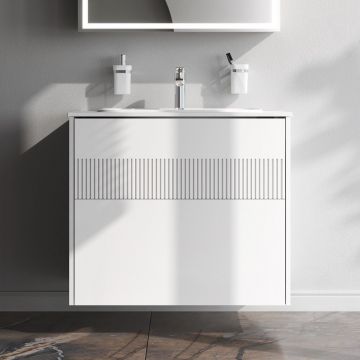 База 2 ящика Am.Pm (Ам.Пм) Func МДФ, 80 см push-to-open, белый матовый, M8FFUX0802WM