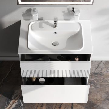 База 2 ящика Am.Pm (Ам.Пм) Func МДФ, 80 см push-to-open, белый матовый, M8FFUX0802WM