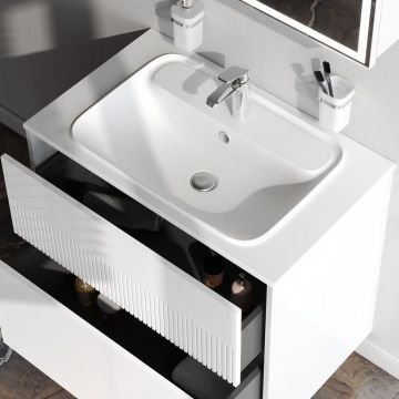 База 2 ящика Am.Pm (Ам.Пм) Func МДФ, 80 см push-to-open, белый матовый, M8FFUX0802WM