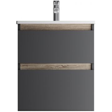 База под раковину Am.Pm (Ам.Пм) X-Joy подвесная, 55 см 2 ящика, черный матовый, M85AFHX0552BM