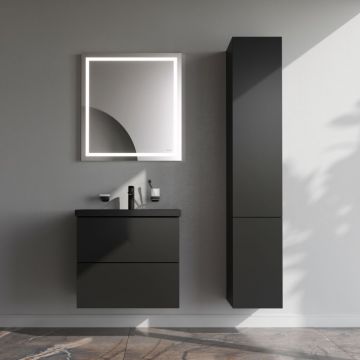 База под раковину Am.Pm (Ам.Пм) Gem 60 см 2 ящика push-to-open, черный матовый, M90FHX06022BM