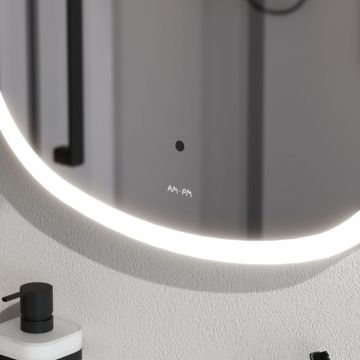 Зеркало универсальное Am.Pm (Ам.Пм) Func LED-подсветка, ИК-сенсор, квадрат, 55 см белый, M8FMOX0551WGS