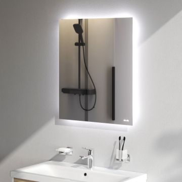 Зеркало Am.Pm X-Joy с интерьерной Led подсветкой, 60 см серый металлик, M85MOX10601S