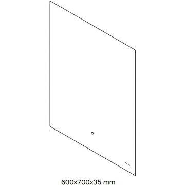 Зеркало Am.Pm X-Joy с интерьерной Led подсветкой, 60 см серый металлик, M85MOX10601S